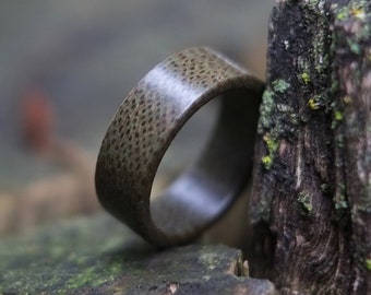 Green Ring - Non-Conductive Micarta - Durable Mens Wedding Band