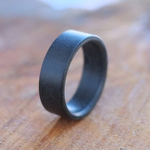 Black Wedding Band - Canvas Micarta - Non Conductive Electricians Ring