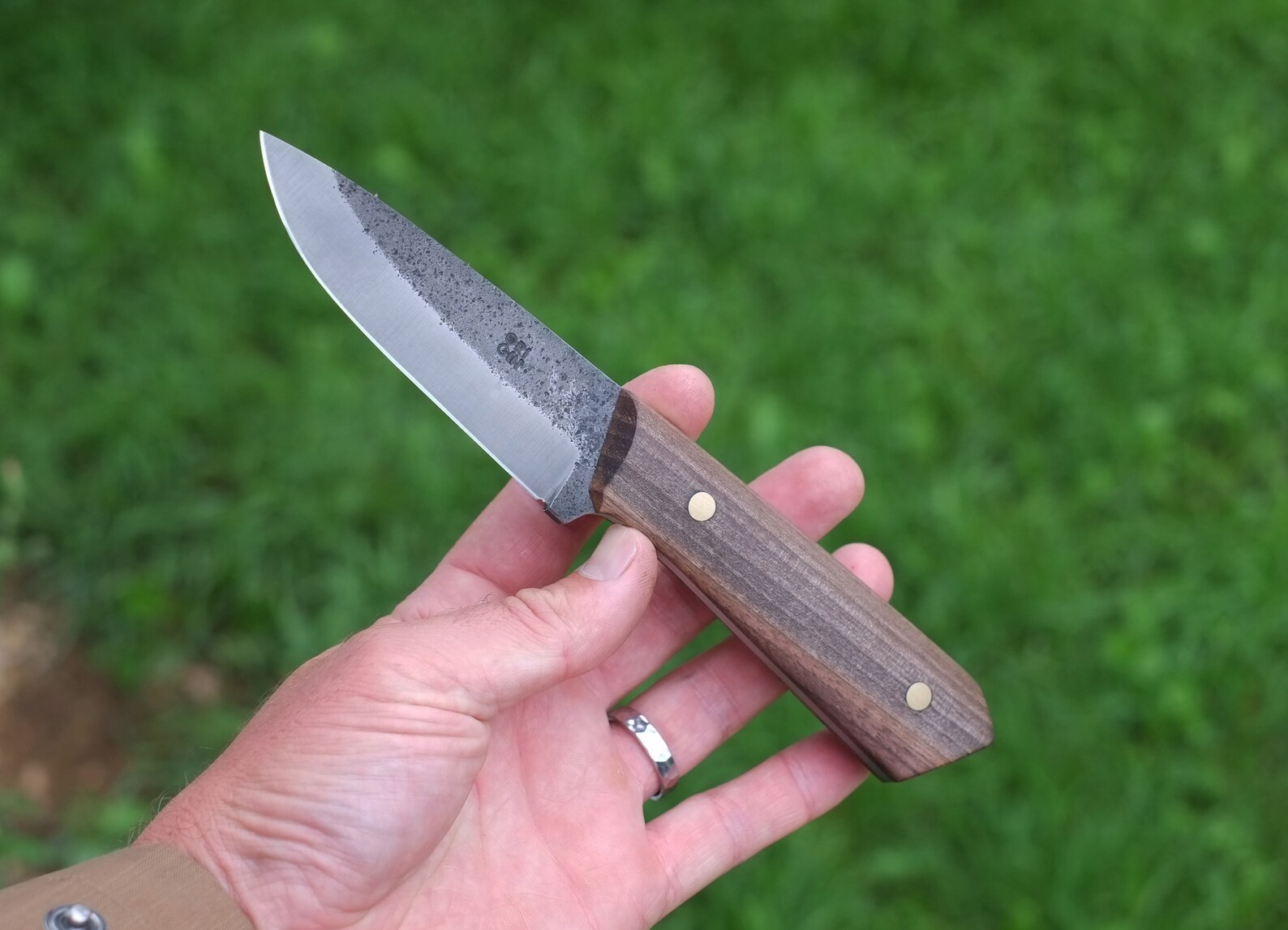 Bushcraft Knife With Custom Wood Handle Hight Carbon Sawmill Etsy