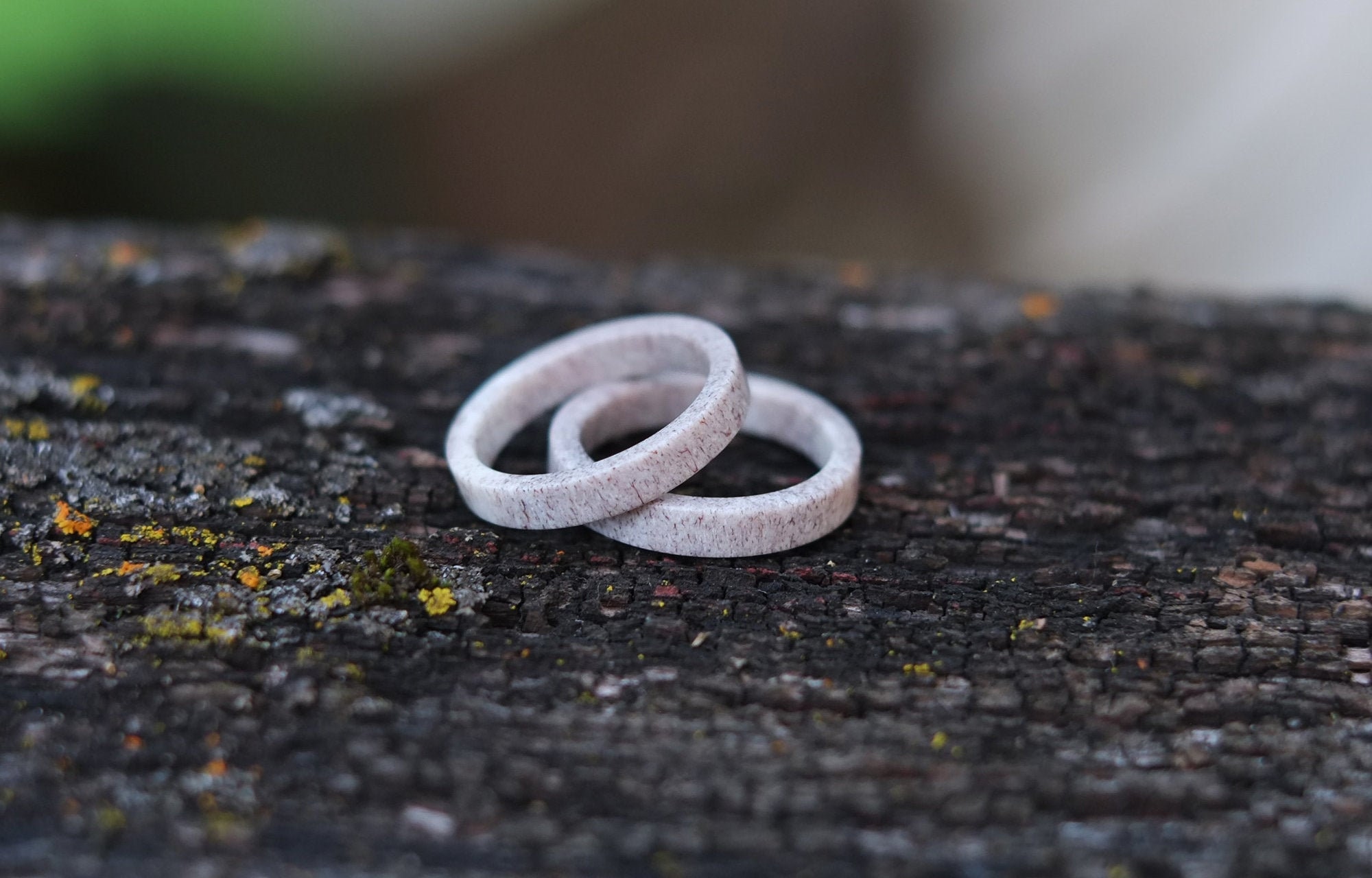 Stackable antler rings deals