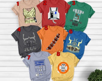 Stars Costume Shirt, Group Characters Shirts, Stawa Group Costume Shirt, Cosplay, Starwars Costume, Halloween Costume Shirt B-04102225