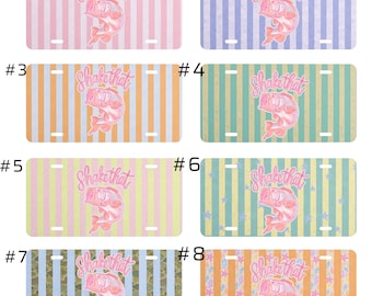 Shake That Bass License Plate Custom Front Car Tag Aluminum Auto Plate Coastal Preppy Decor Birthday Gift For Him Fisherman Fishing Design