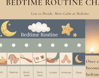Bedtime Routine Chart for Toddlers Visual Bedtime Routine to Calm Night time Struggles Printable Sleep Routine preschool