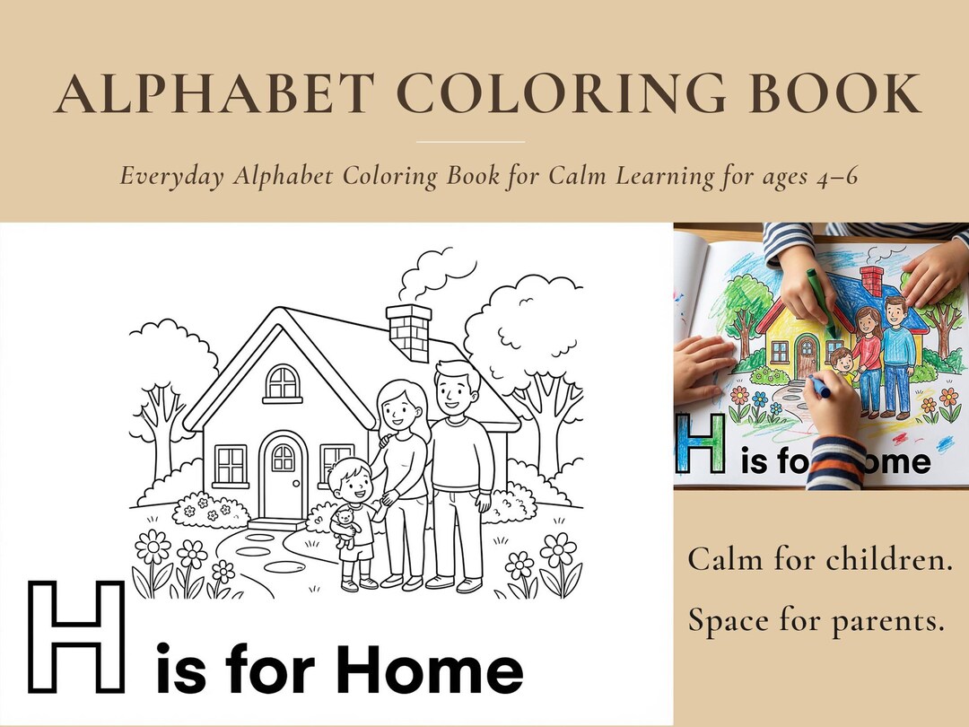 Alphabet Coloring Book for Preschoolers Ages 4-6 Printable Alphabet ...
