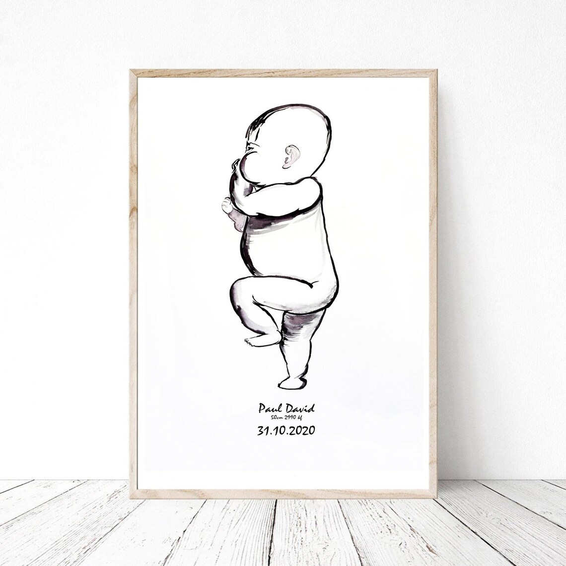 Personalized Baby Poster Birth Poster Scale 11 New Baby Etsy