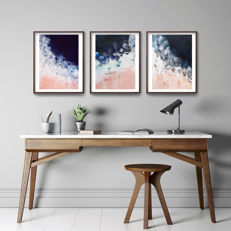 Blush Pink Navy Nautical Set Of 3 Navy Blue Abstracts Ocean Etsy blush-pink-navy-nautical-set-of-3-navy-blue-abstracts-ocean-etsy
