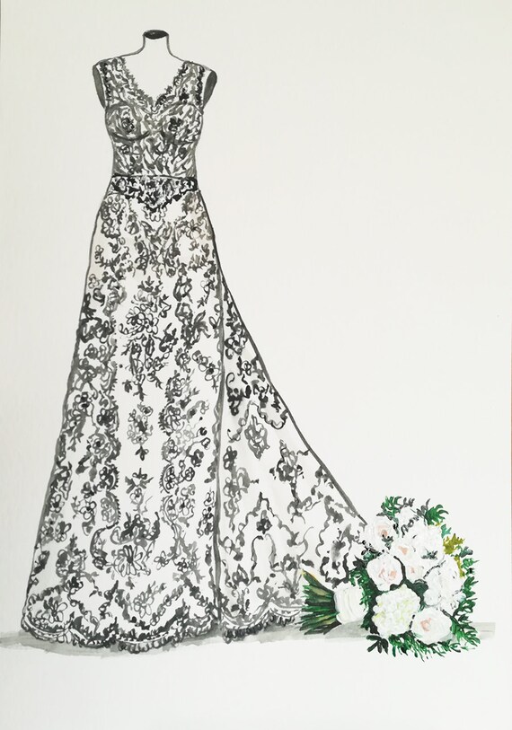 Wedding Dress Sketch Gallery  Dreamlines