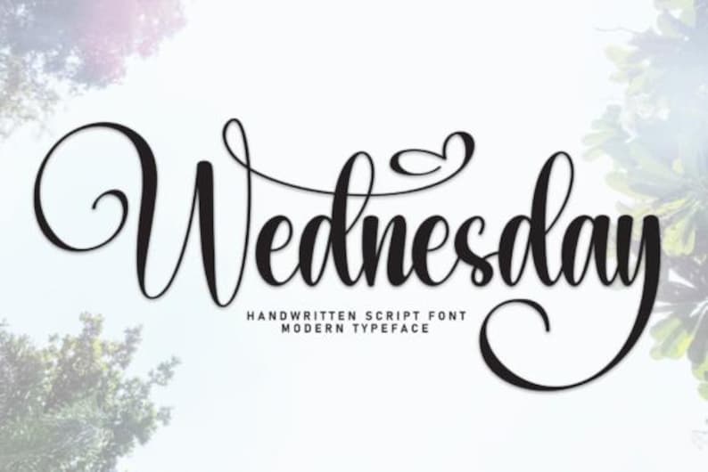 Fancy Script For Wednesday Wednesday Font - Script Font, Cursive Font, Cricut Font, Handwritten ...