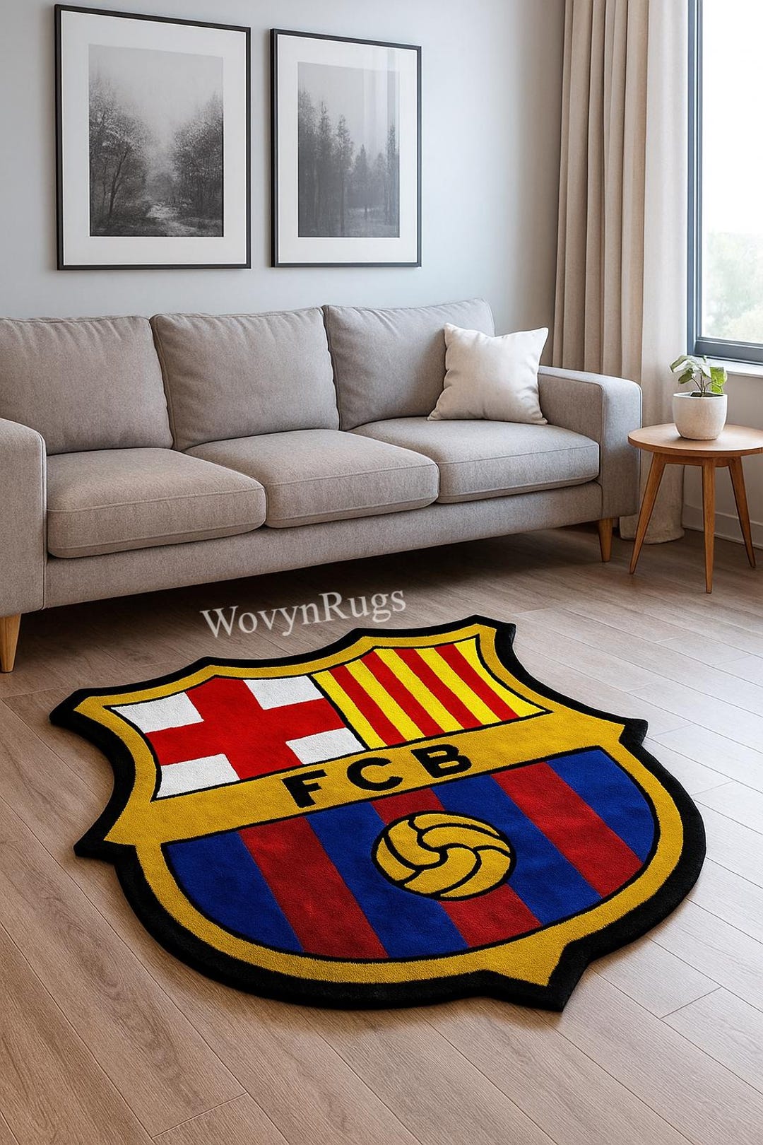 Fc Barcelona Rug - Handmade Carpet Home Decor - Etsy