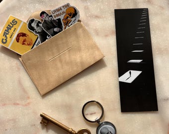 Albert Camus Gift Set – Stickers, Keychain & Bookmark, Book lover gift