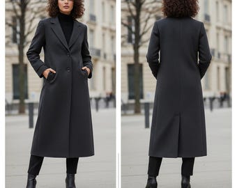 Coat Pattern | Winter Coat Sewing Pattern | Long Coat PDF Pattern , Tailored Coat Pattern
