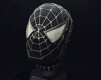 Custom Spiderman Mask, including a face shield with magnetic lenses.