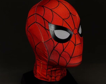 Custom Spiderman Mask, including a face shield with magnetic lenses.