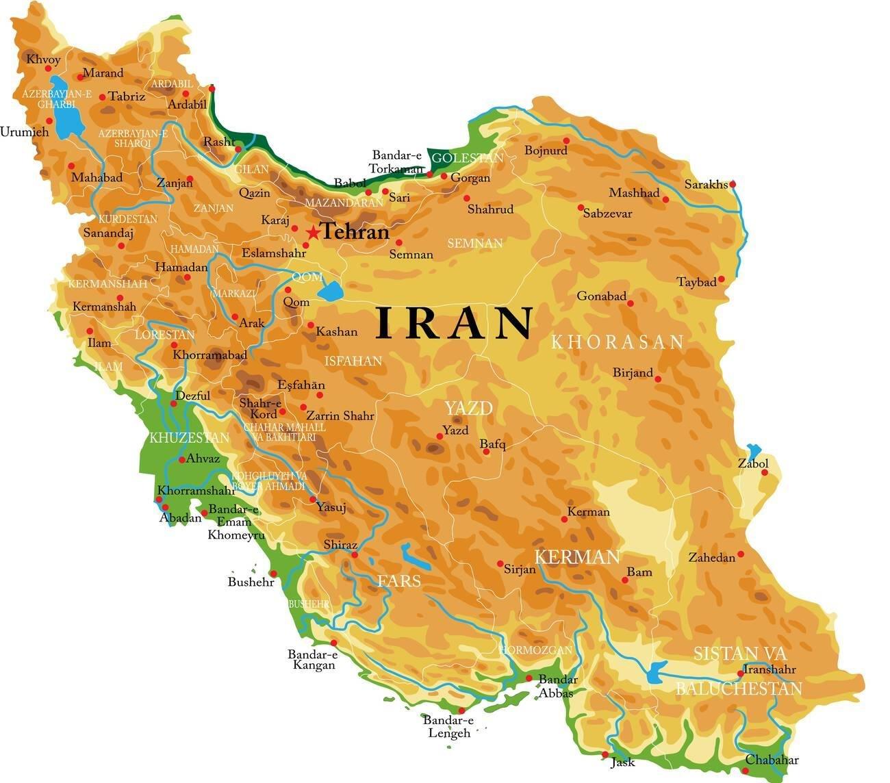 Iran Map Collection; Set of 3 High-resolution Maps | Political ...