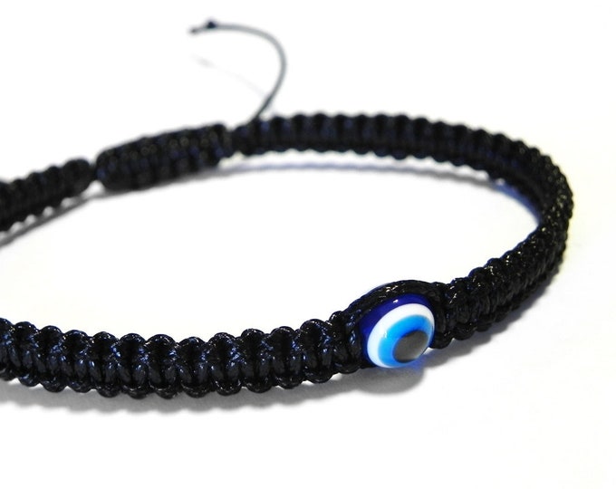 Men's Evil Eye Bracelet Evil Eye Jewelry Black Evil Eye Etsy