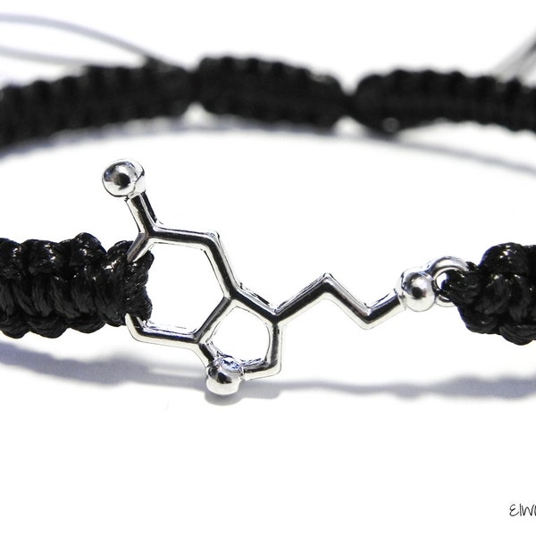 Serotonin Bracelet, Chemistry Bracelet, Molecule Jewelry, Chemistry Jewelry, Positivity Bracelet, Gift for Chemist, Serotonin Molecule