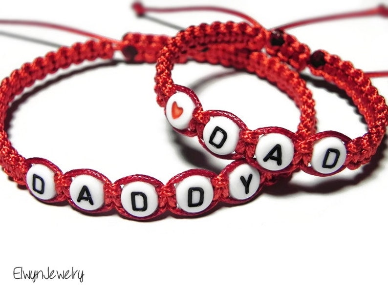 Matching Dad Daughter Bracelets Daddy Daughter Bracelets Etsy