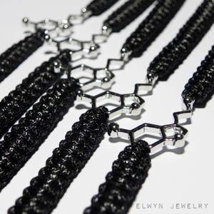 Serotonin Bracelet, Chemistry Bracelet, Molecule Jewelry, Chemistry Jewelry, Positivity Bracelet, Gift for Chemist, Serotonin Molecule image 5