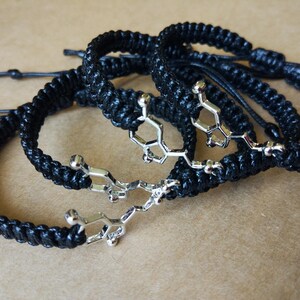 Serotonin Bracelet, Chemistry Bracelet, Molecule Jewelry, Chemistry Jewelry, Positivity Bracelet, Gift for Chemist, Serotonin Molecule image 6
