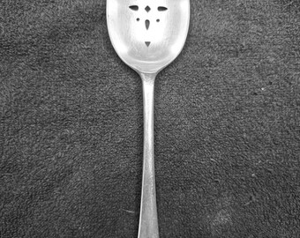 Vintage S.G , England, EPNS A1, Silverplate Slotted Spoon 8 1/4"