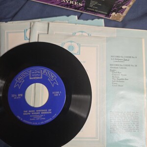 RARE Vintage The Basic Writings of Ralph Waldo Emerson Talking Book LP Vinyl Set image 4