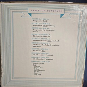RARE Vintage The Basic Writings of Ralph Waldo Emerson Talking Book LP Vinyl Set image 3