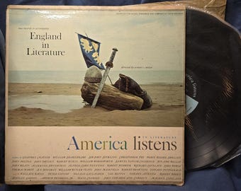 Rare Collectors! England in Literature- America Listens Vintage Vinyl Record