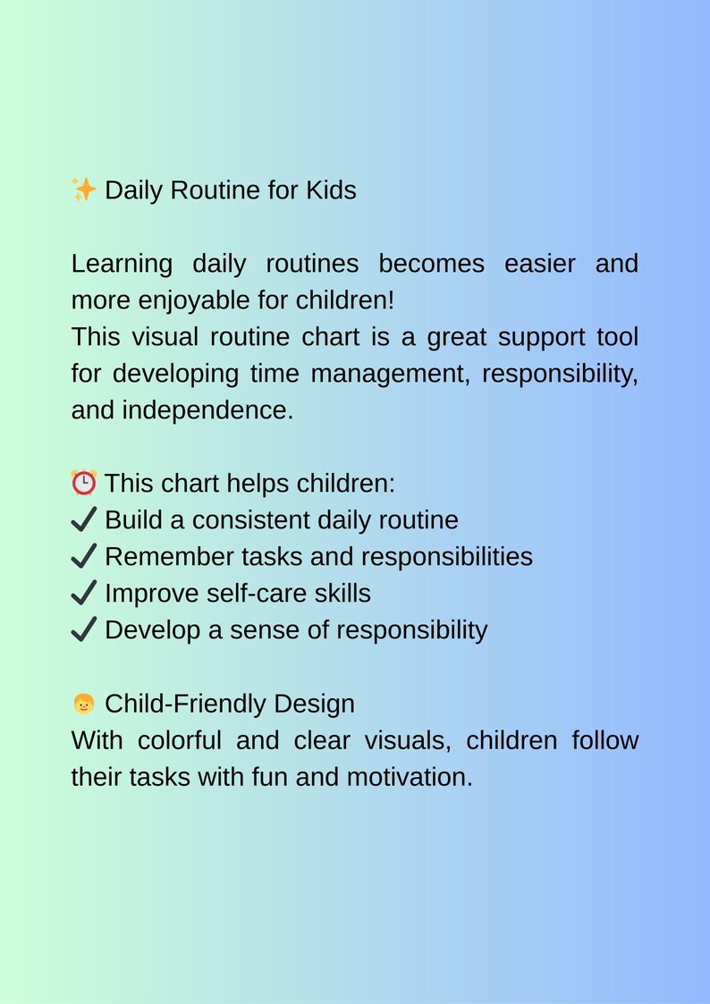 Develop Routine Pictures Daily Routine for Kids - Etsy