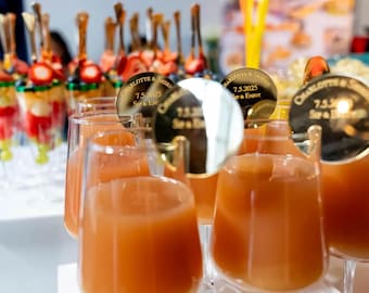 Personalized Acrylic Drink Tags | Wedding Glass Charms