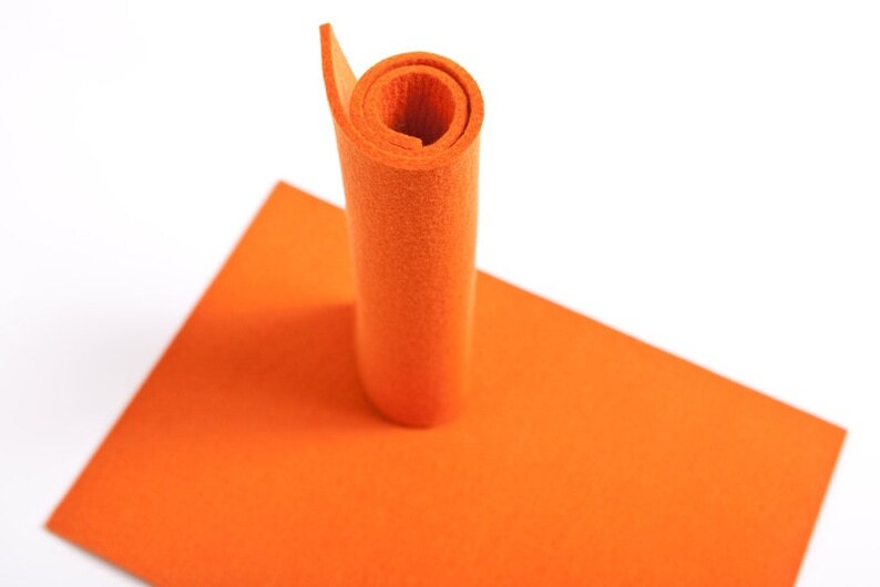 Wollfilzplatte 3mm 30x20 cm Orange 14 Bild 1