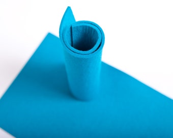 100% Merino Wollfilz 20x30 cm, 3mm dick - Farbe ghellblau  Nr 17