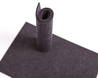 3mm 100% Merino Wool Felt  7'' x 11'' ( 20x30cm) Color 4 dark grey