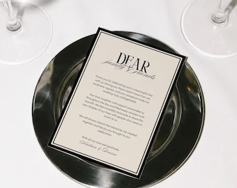 Biglietto di ringraziamento Old Money 4x6, biglietto personalizzato per foto post-matrimonio, nota di apprezzamento personalizzata e modificabile, stampe regalo di nozze, Anastasia