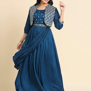 indo formal dress Red Printed Chiffon Knee-Length Dress