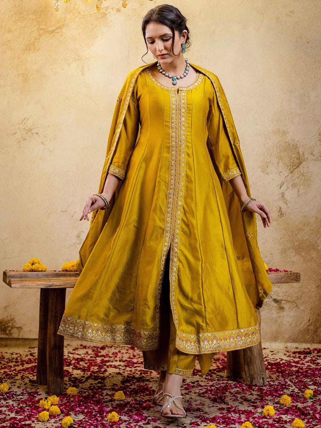 Green and Yellow Mehndi Dress - Etsy UK Green and Yellow Mehndi Dress - Etsy UK