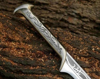 Handgeschmiedetes Thranduil-Schwert aus Kohlenstoffstahl – Replik aus dem Wikinger-Mittelalter | Handgefertigte Sammler Klinge für Display oder Cosplay