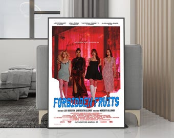 Plakat filmowy „Zakazane owoce” na płótnie – wydruk bez ramki – kolekcja dla fanów filmu – dekoracja pokoju – prezent urodzinowy