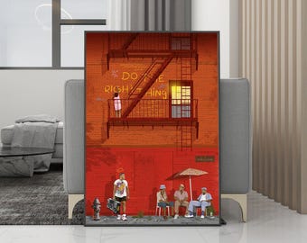 Doen wat goed is poster canvas muurkunst - ingelijste print - collectie filmfans - kamerdecoratie - verjaardagscadeau