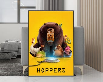 Plakat filmowy „Hoppers” (2026) – wydruk bez ramki – kolekcja dla fanów filmu – dekoracja pokoju – prezent urodzinowy