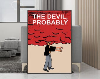 The Devil, Waarschijnlijk klassieke filmposter canvas muurkunst - ingelijste print - filmfans collectie - kamerdecoratie - verjaardagscadeau