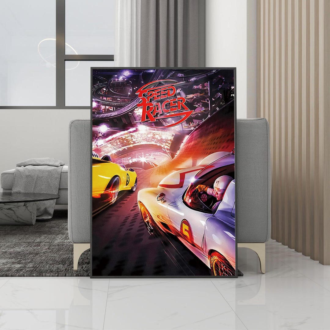Speed Racer Decore Speed Racer Classic Movie Poster Canvas Wall Art - Unframed Print ...