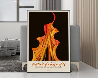 Plakat filmowy "Portret kobiety w ogniu" – klasyczny obraz na płótnie – wydruk bez ramki – kolekcja dla fanów filmów – dekoracja pokoju – prezent urodzinowy