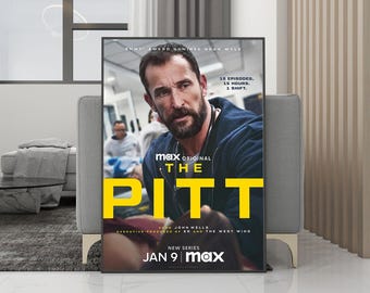 Plakat filmowy „The Pitt” na płótnie – wydruk bez ramki – kolekcja dla fanów filmu – dekoracja pokoju – prezent urodzinowy