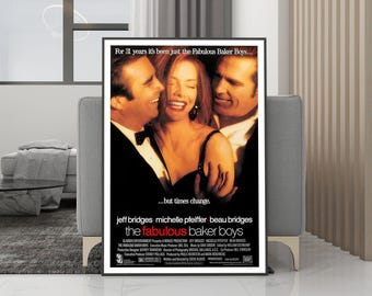 The Fabulous Baker Boys Classic Movie Poster Canvas Wall Art - Unframed Print - Movie Fans Collection - Room Decor - Birthday Gift