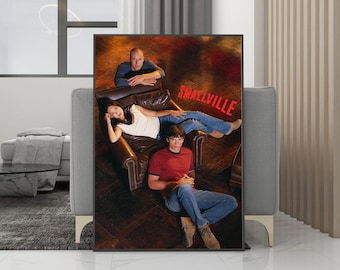 Plakat filmowy Smallville na płótnie – wydruk bez ramki – kolekcja dla fanów filmu – dekoracja pokoju – prezent urodzinowy