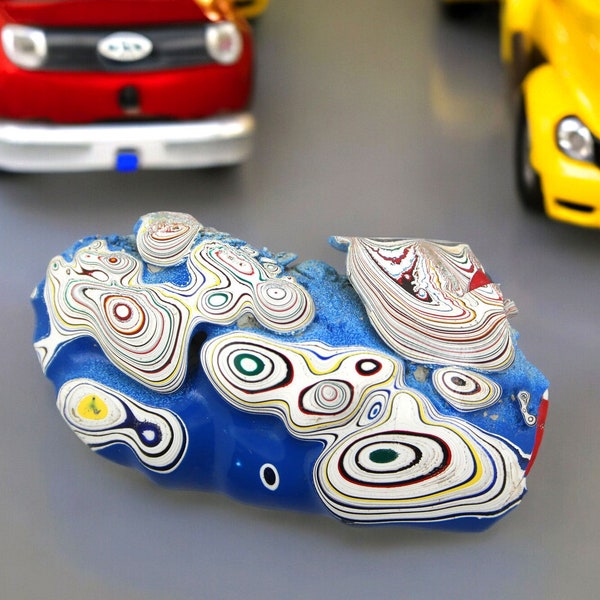 Huge Sculpted Hand cut  kenworth Fordite piece hand cut in the UK