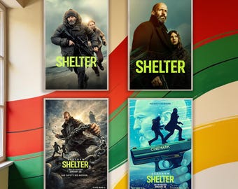 Shelter Movie Poster Canvas Wall Art | Cinematic Aesthetic Decor | Frameless Printing | Wall Murals | Birthday Gift