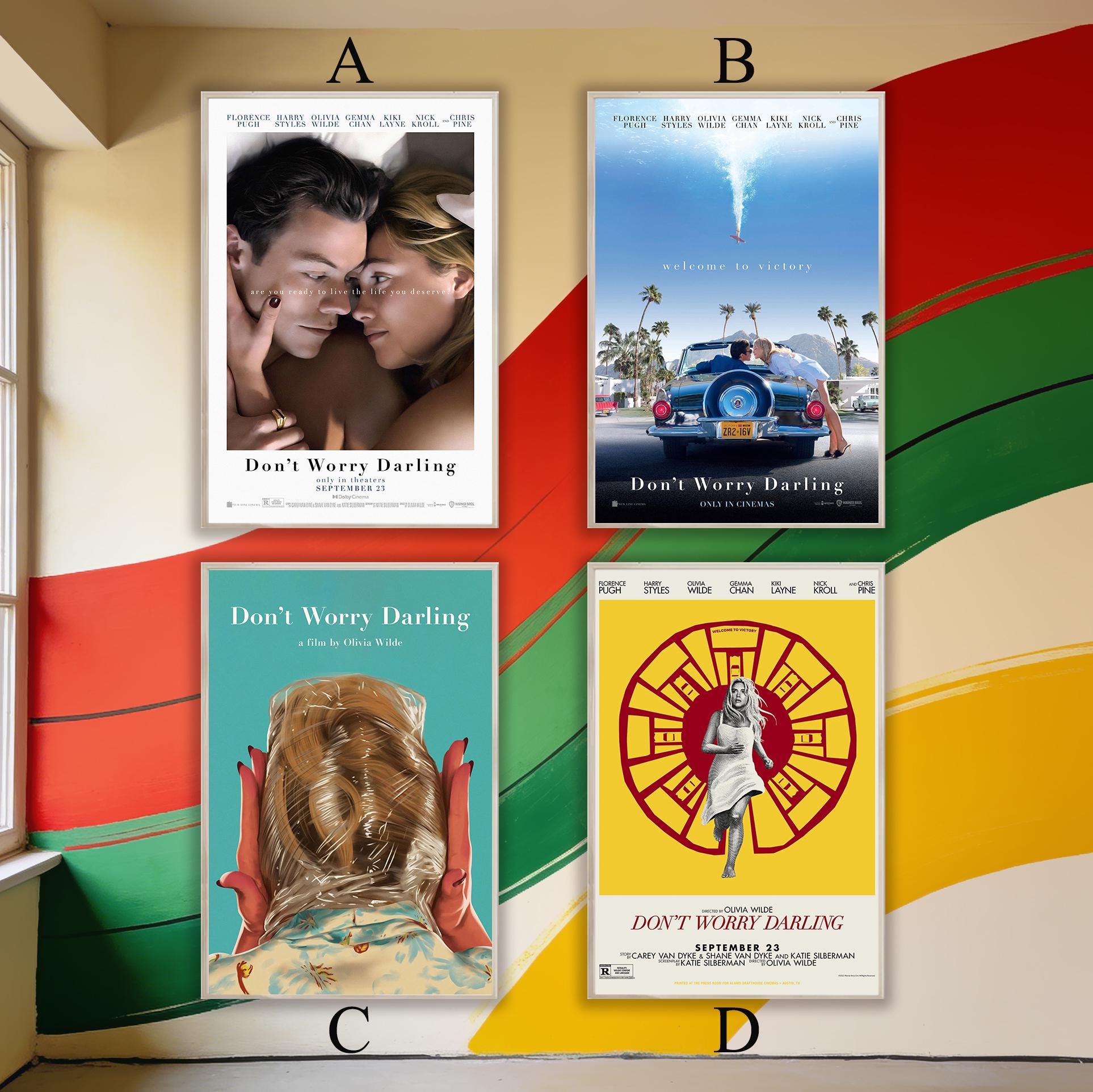 【額縁付き】 映画 ドント・ウォーリー・ダーリン A2 ポスター オシャレ部屋 Don't worry darling poster - Etsy 日本