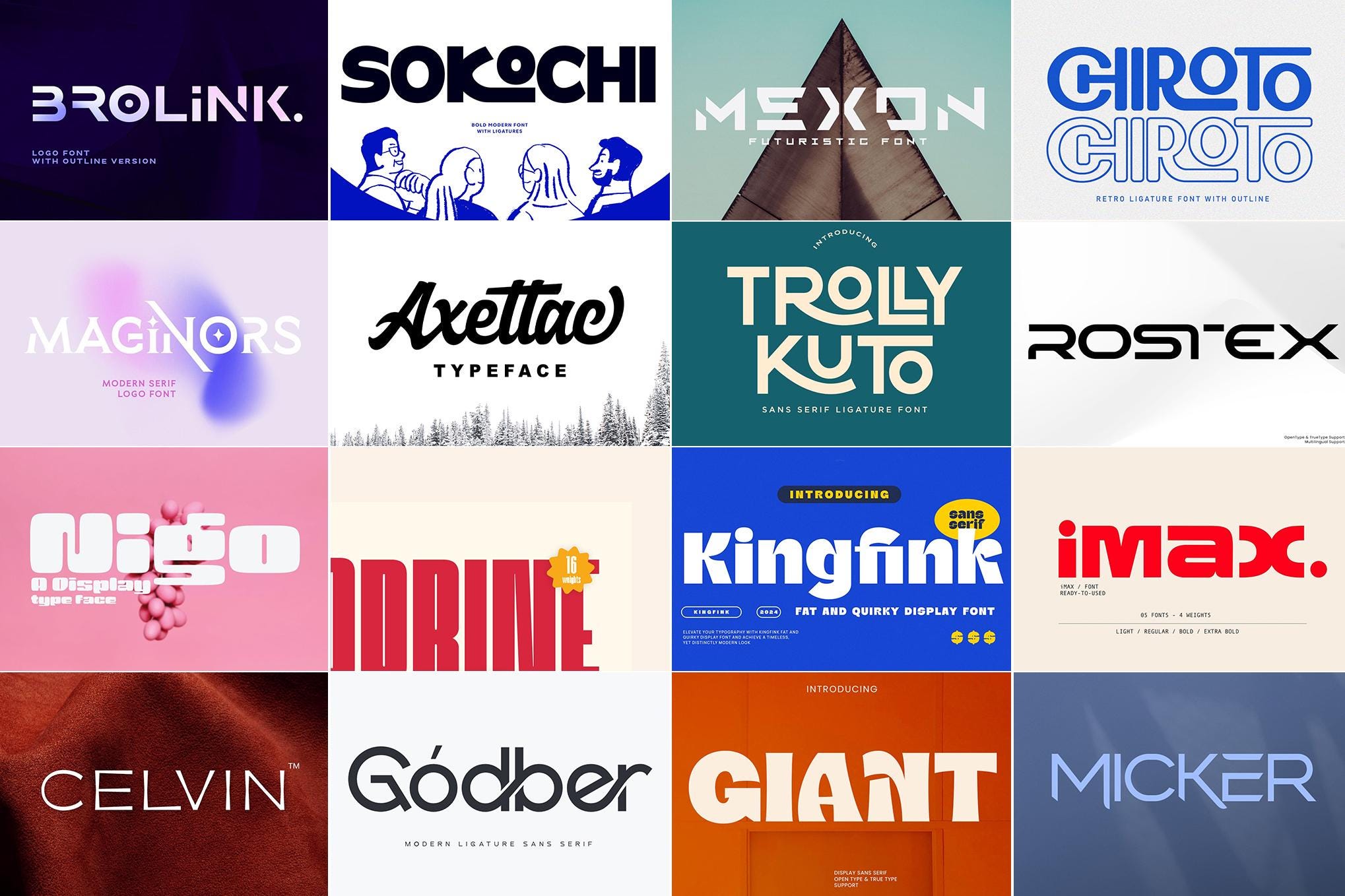 Logo Fonts Bundle - Font for Logo, Modern Font, Sans Font, Procreate ...
