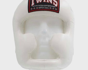 Twins Special  Leather Head Guard • Boxing & Muay Thai Sparring Headgear